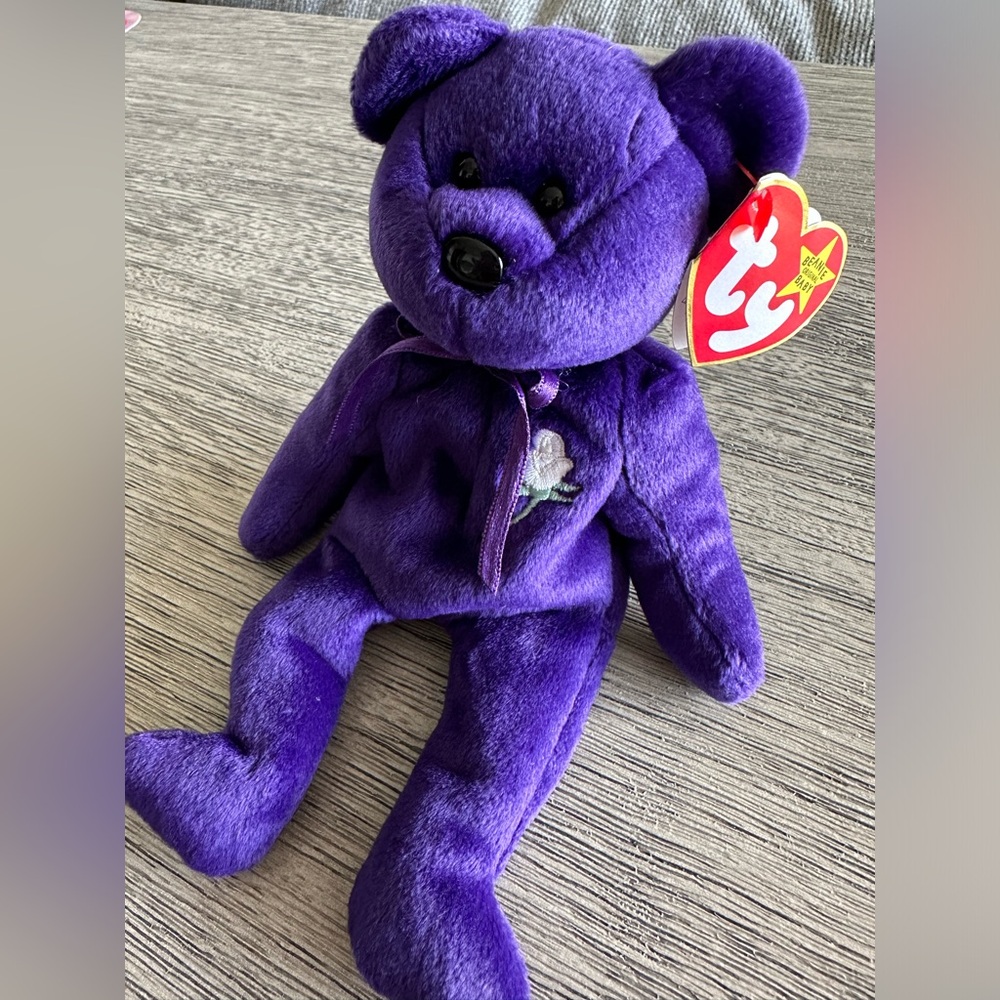 RARE 1st Edition 1997 Princess Diana Bear - Ty The Beanie Babies Collection